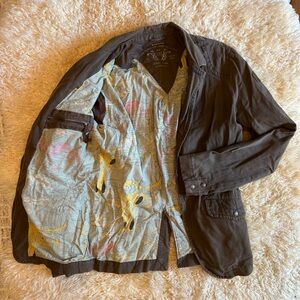 DIESEL Cotton Canvas Blazer Jacket Military